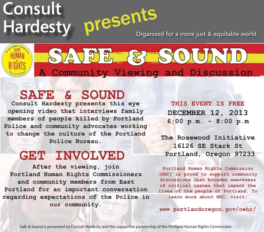 Announcement of public discussion following film 'Safe & Sound?'