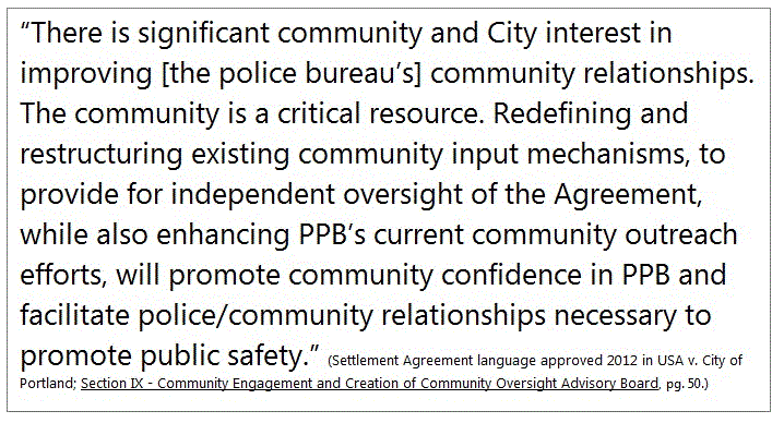 2014 Settlement Agreement, USA v City of Portland, pg. 50.