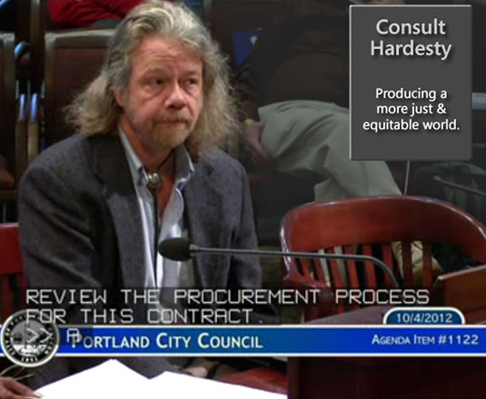 4 October 2012 - Hardesty, co-author of community engagement strategy adopted by the US Department of Justice as remedy to illegal use of force by police, testifies on proposed fixes in final plea deal language. These unadressed shortcomings were used by a subsequent administration to excise a Community Oversight Advisory Board from police reform in the Trump Era.